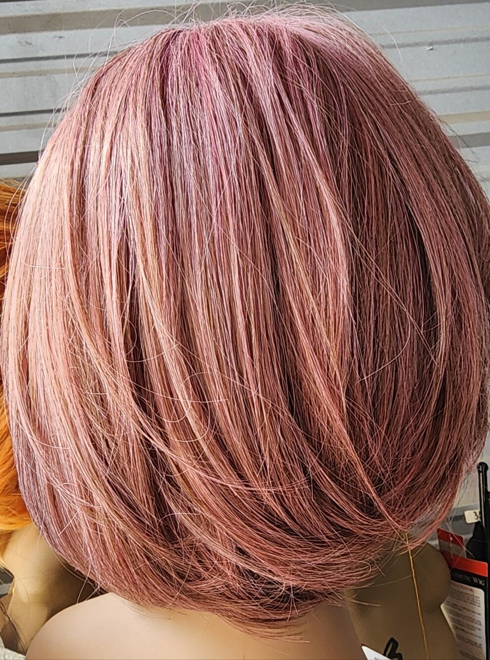 Outre Everywear Women's Antique Mauve Short Synthetic Wig with Cream Headband - Picture 2 of 2